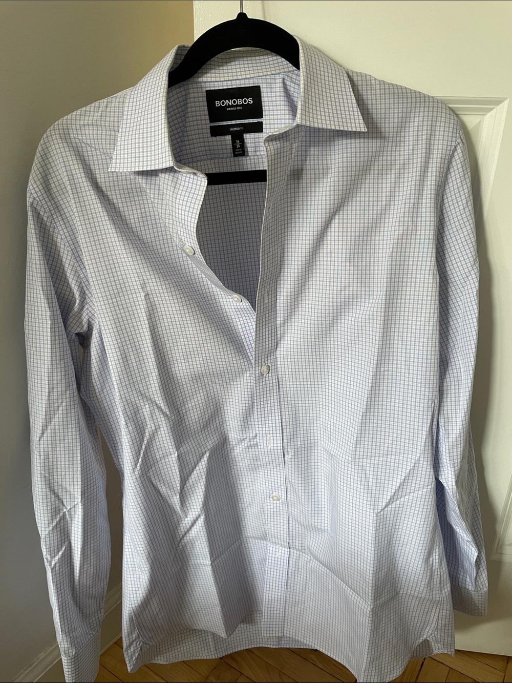 Bonobos Light Blue and Red Micro-Check Dress Shirt